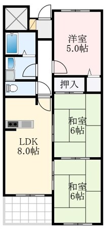 アデューウエダの物件間取画像